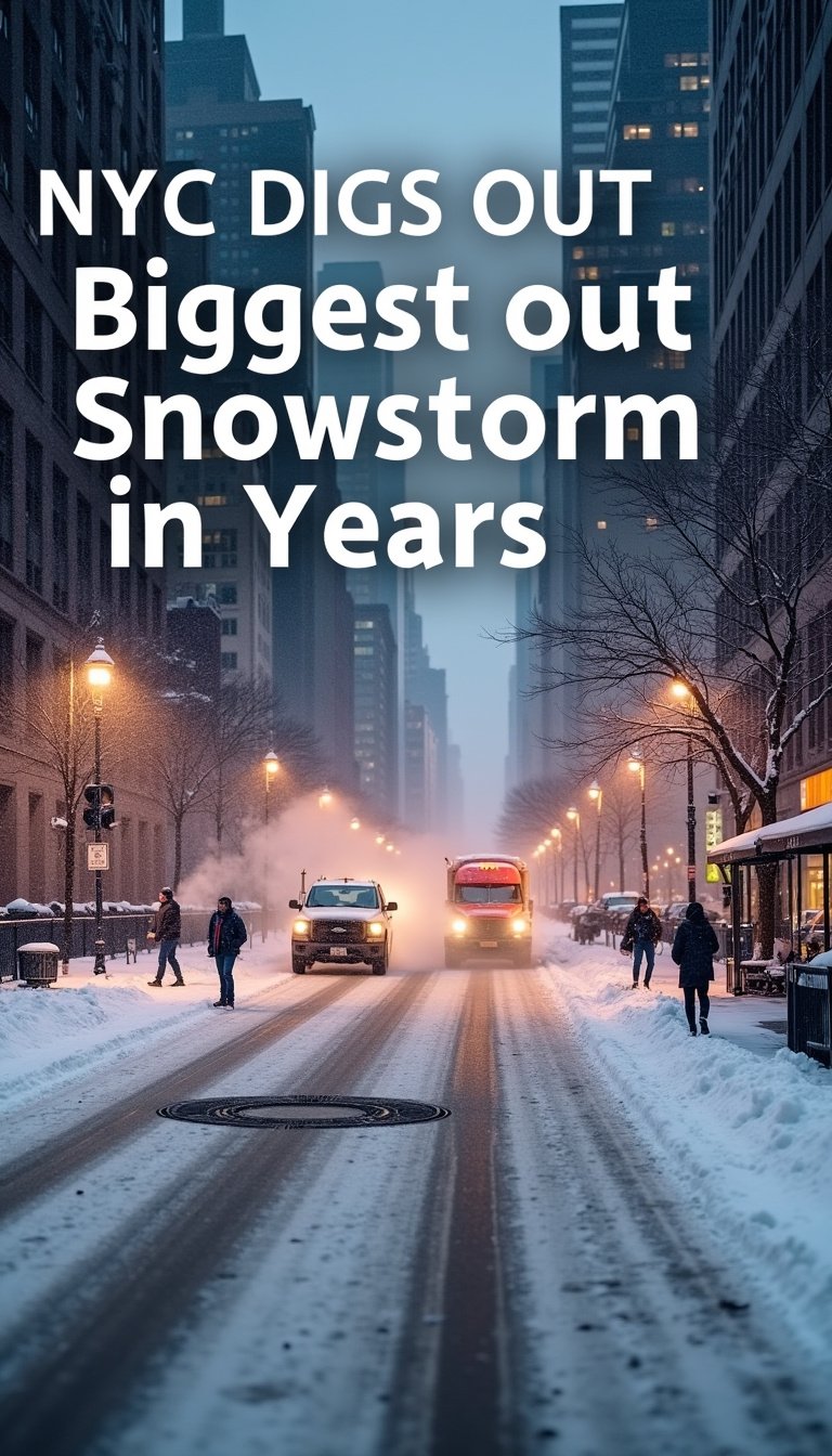 NYC Digs Out After Biggest Snowstorm In Years; Cold Night And Slick ...